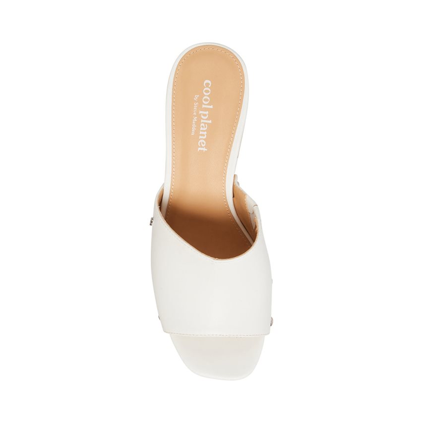 White Steve Madden Restore Women's Mules | PH 5621IVY